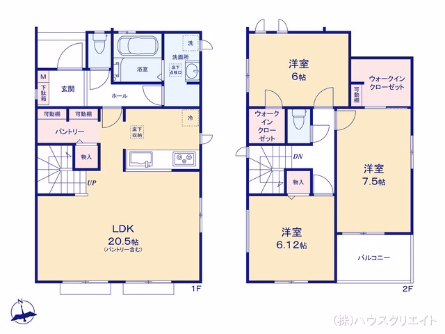 千葉県松戸市新松戸6丁目の新築戸建て 3LDK間取図 ※図面と異なる場合は現況を優先
