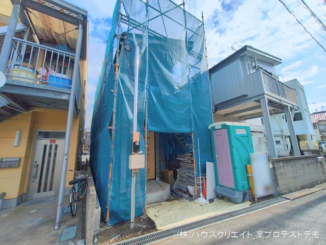 千葉県流山市東初石２丁目の新築戸建てシート写真 2026年2月9日撮影