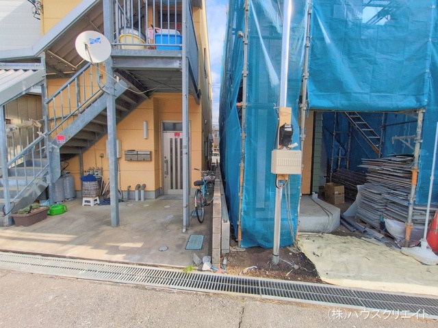 千葉県流山市東初石2丁目の新築戸建てシート写真 2026年2月9日撮影