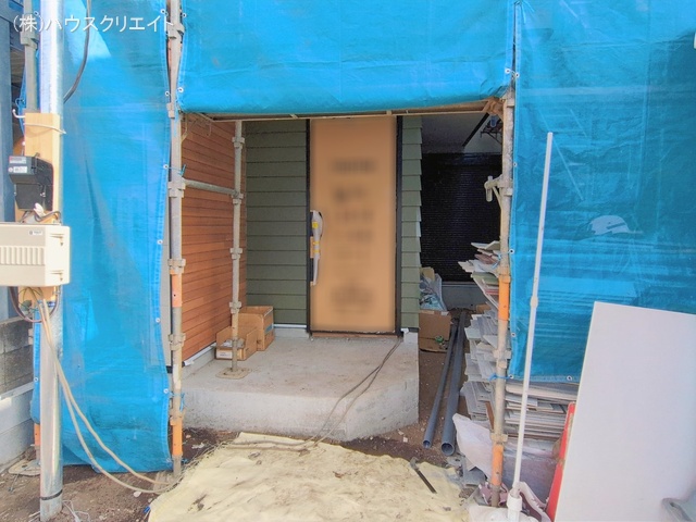 千葉県流山市東初石2丁目の新築戸建てシート写真 2026年2月9日撮影