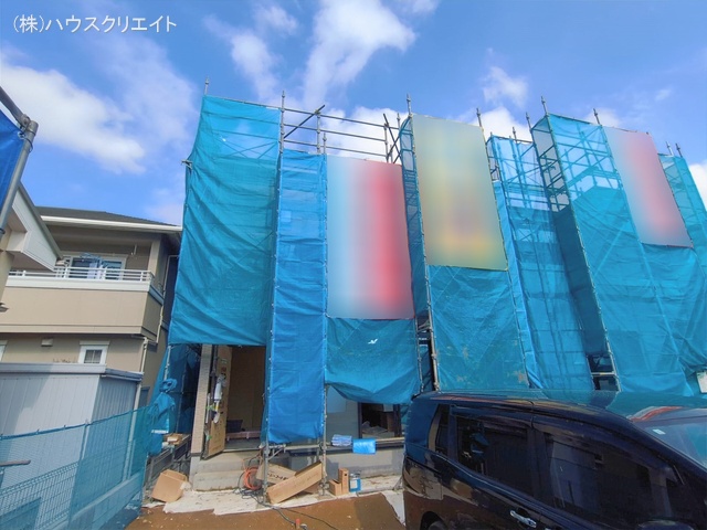千葉県松戸市新松戸南2丁目の新築戸建てシート写真 2026年2月17日撮影