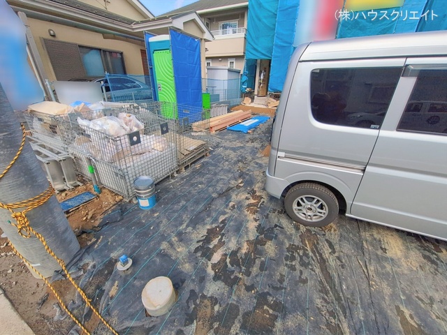 千葉県松戸市新松戸南2丁目の新築戸建てシート写真 2026年2月17日撮影