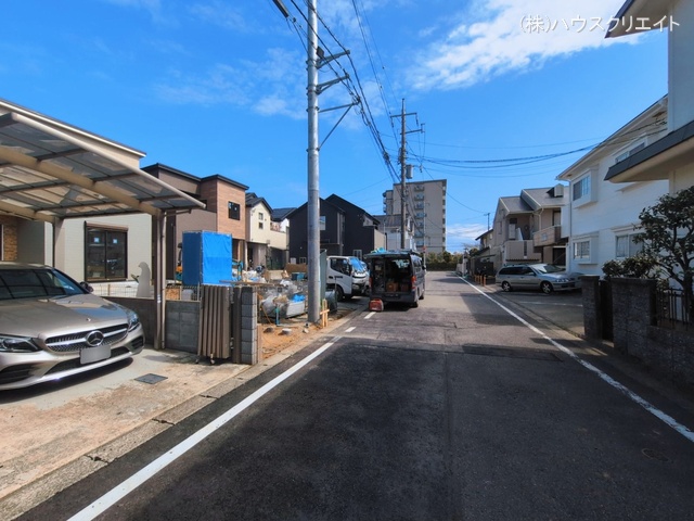 千葉県松戸市新松戸南2丁目の新築戸建て外構写真 2026年3月8日撮影
