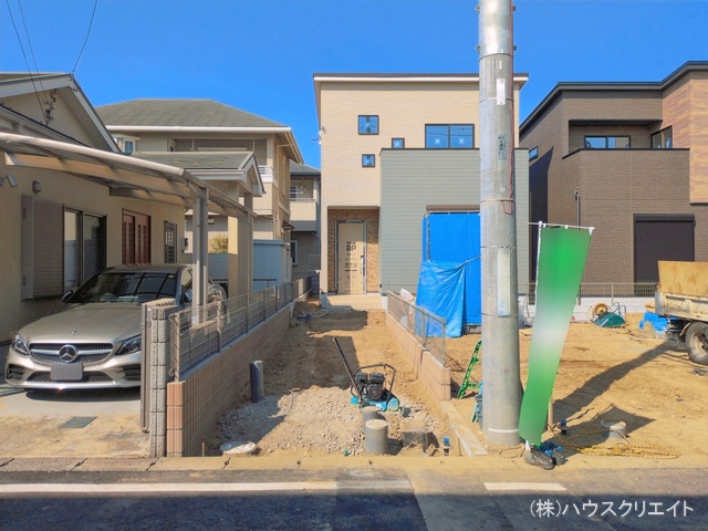 千葉県松戸市新松戸南2丁目の新築戸建て外構写真 2026年3月23日撮影