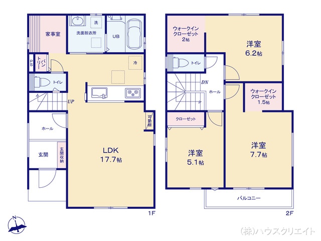 千葉県松戸市新松戸南2丁目の新築戸建て 3LDK間取図 ※図面と異なる場合は現況を優先