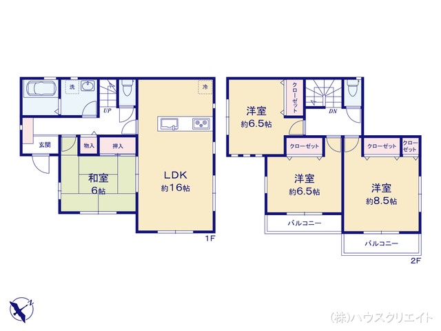 千葉県鎌ケ谷市南鎌ケ谷4丁目の中古戸建て 4LDK間取図 ※図面と異なる場合は現況を優先