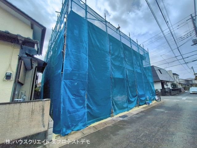 千葉県柏市西原１丁目の新築戸建てシート写真 2026年2月23日撮影