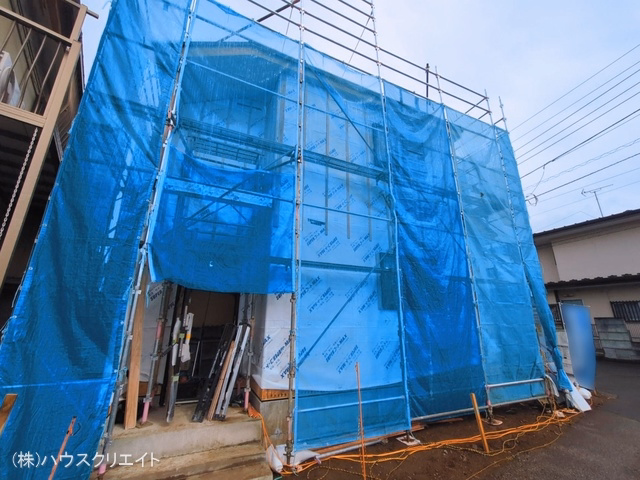 千葉県松戸市八ケ崎３丁目の新築戸建てシート写真 2026年3月9日撮影