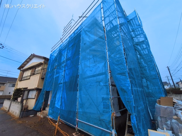 千葉県松戸市八ケ崎３丁目の新築戸建てシート写真 2026年3月9日撮影