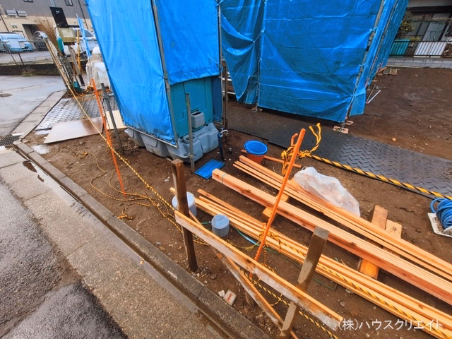 千葉県松戸市八ケ崎３丁目の新築戸建てシート写真 2026年3月9日撮影