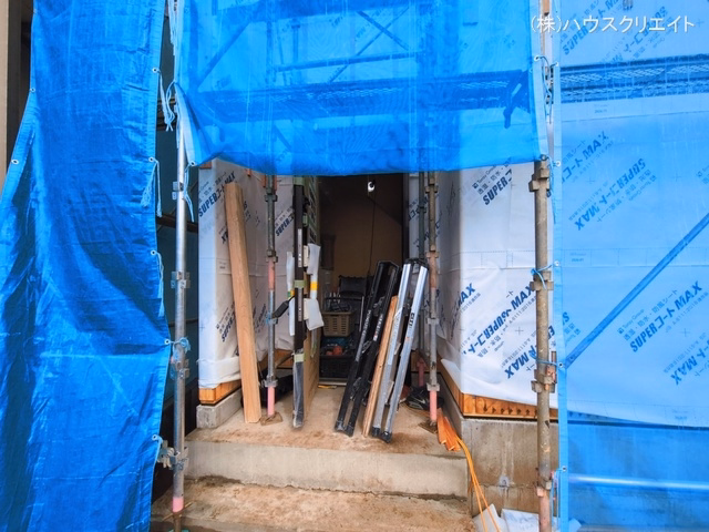 千葉県松戸市八ケ崎３丁目の新築戸建てシート写真 2026年3月9日撮影