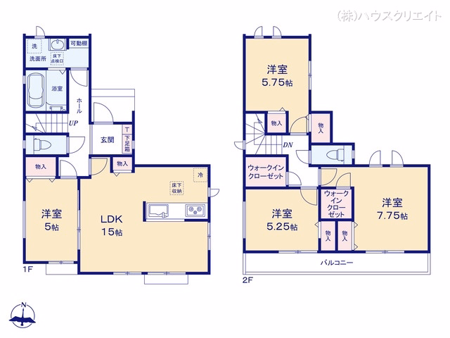 松戸市中金杉4丁目（戸建）A 間取図
