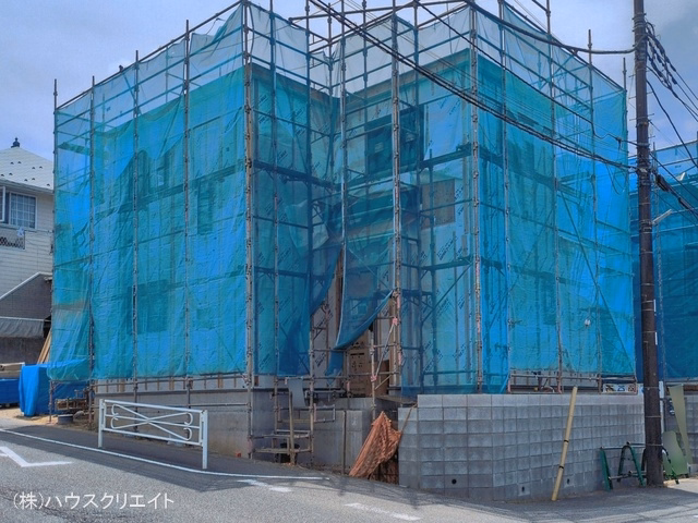 千葉県松戸市中金杉4丁目の新築戸建てシート写真 2026年5月6日撮影