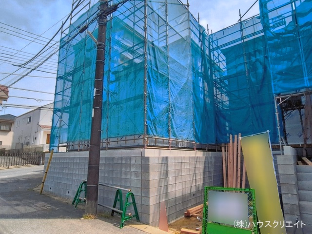 千葉県松戸市中金杉4丁目の新築戸建てシート写真 2026年5月6日撮影