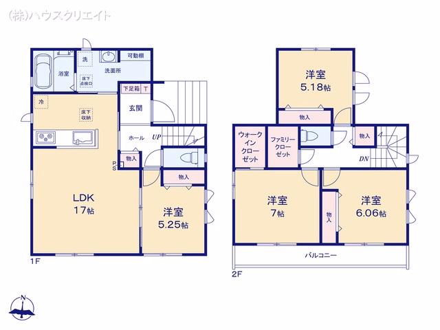 千葉県松戸市中金杉4丁目の新築戸建て 4LDK間取図 ※図面と異なる場合は現況を優先