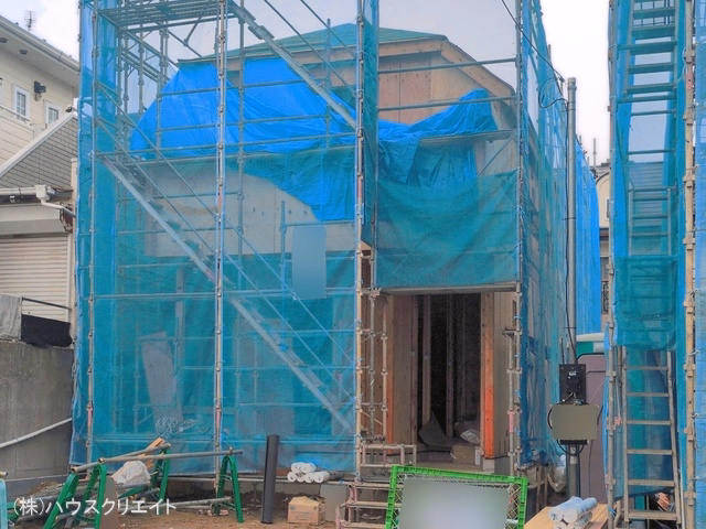 千葉県松戸市中金杉4丁目の新築戸建て上棟写真 2026年4月6日撮影
