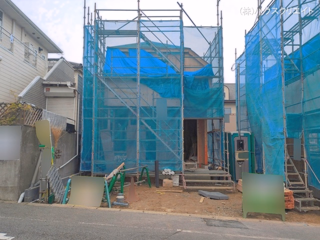 千葉県松戸市中金杉4丁目の新築戸建て上棟写真 2026年4月6日撮影