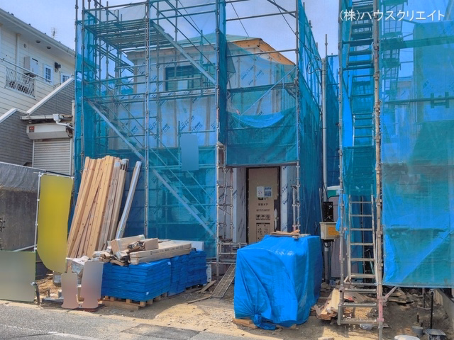 千葉県松戸市中金杉4丁目の新築戸建てシート写真 2026年5月6日撮影
