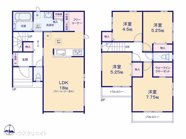 新築戸建て 松戸市八ヶ崎6丁目40番 D号棟 間取図