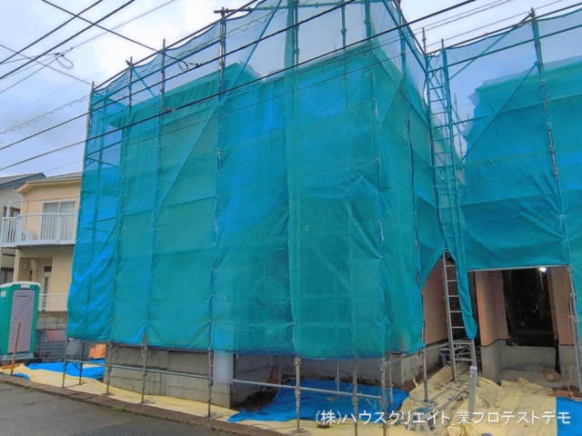 千葉県柏市豊上町の新築戸建て上棟写真 2026年4月9日撮影