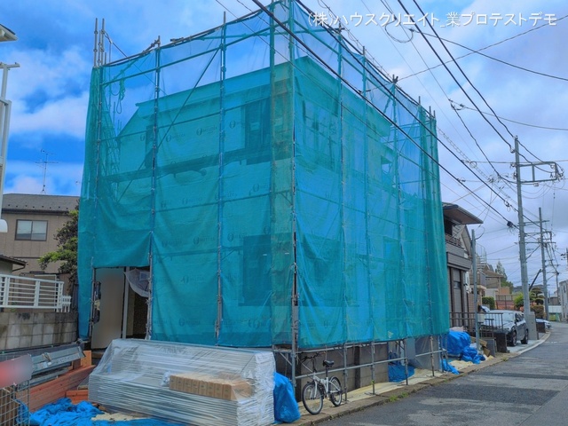 千葉県柏市豊上町の新築戸建てシート写真 2026年4月26日撮影