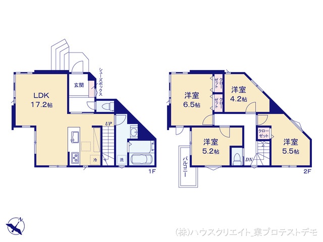 千葉県柏市豊上町の新築戸建て 4LDK間取図 ※図面と異なる場合は現況を優先