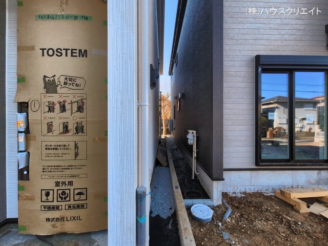 千葉県柏市大津ケ丘１丁目の新築戸建て外構写真 2026年3月11日撮影