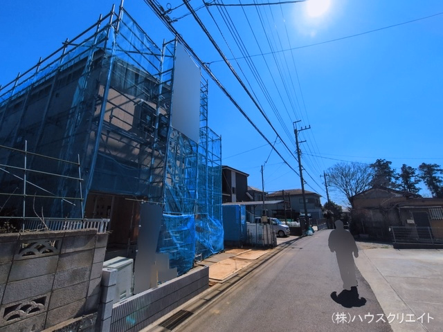千葉県松戸市根木内の新築戸建て上棟写真 2026年3月11日撮影