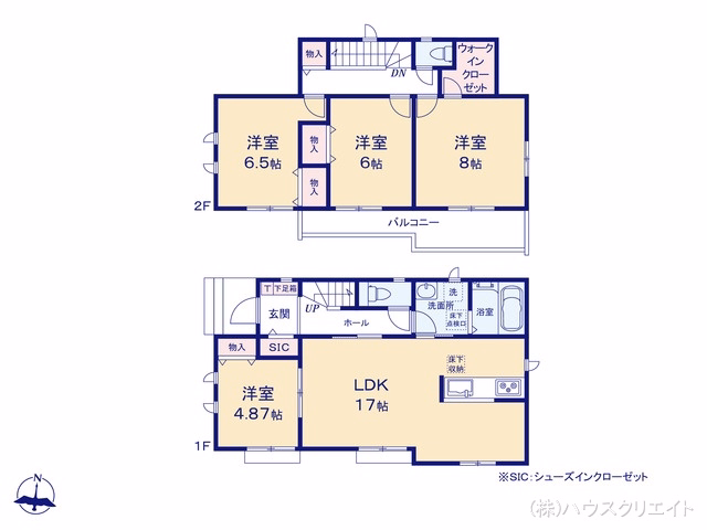千葉県松戸市幸田4丁目の新築戸建て 4LDK間取図 ※図面と異なる場合は現況を優先