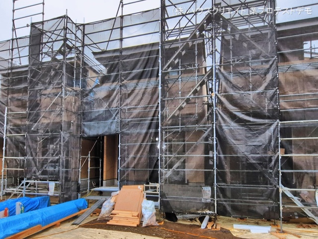 千葉県柏市しいの木台４丁目の新築戸建て上棟写真 2026年3月18日撮影