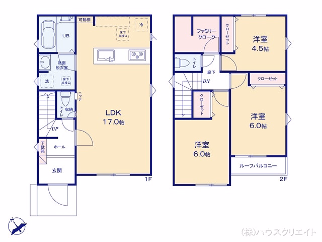 新築戸建て 松戸市日暮7丁目01期 2号棟 間取図