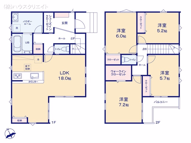 松戸市金ケ作(戸建)01 間取図