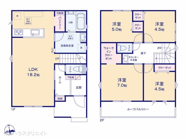 新築戸建て 柏市中新宿3丁目01期 1号棟 間取図