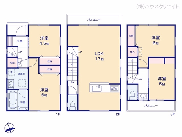 松戸市東平賀（戸建） 間取図