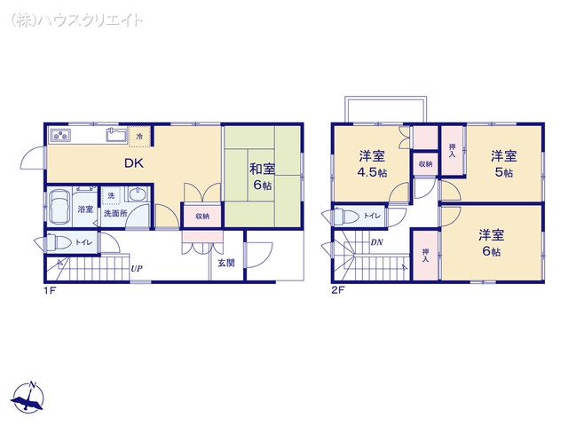 千葉県我孫子市栄の中古戸建て 4DK間取図 ※図面と異なる場合は現況を優先