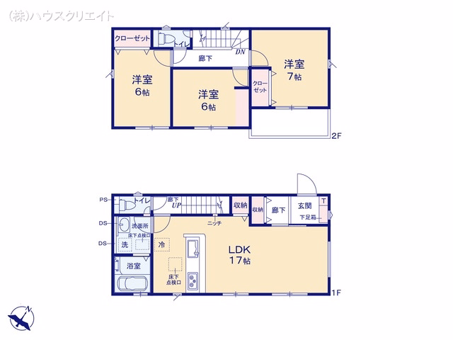 松戸市六高台4丁目（戸建）02 間取図