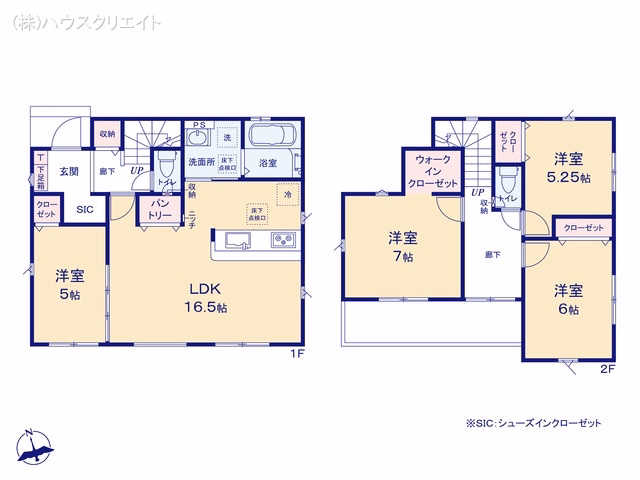 新築戸建て 松戸市中和倉13期2棟 1号棟 間取図