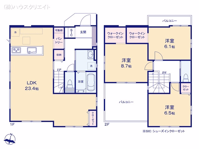 新築戸建て 流山市東深井20期 1号棟 間取図