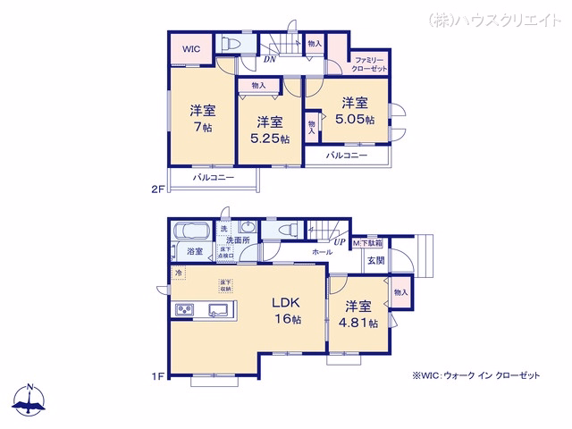 新築戸建て 松戸市中金杉4丁目115番 I号棟 間取図