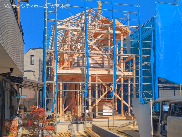 さいたま市大宮区三橋2丁目(戸建)01 上棟