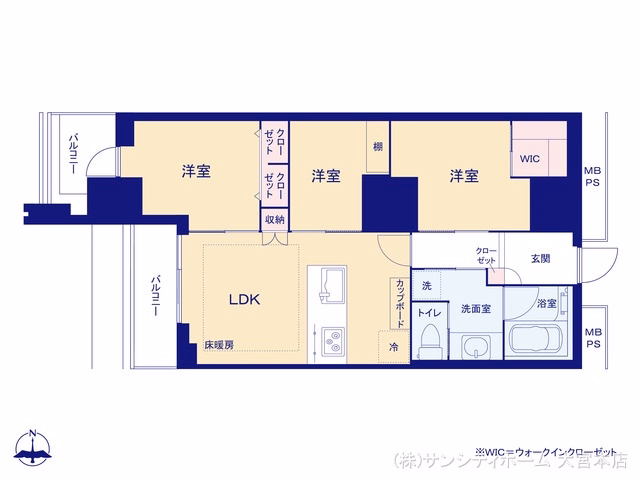 中古マンション グランドミッドタワーズ大宮 間取図