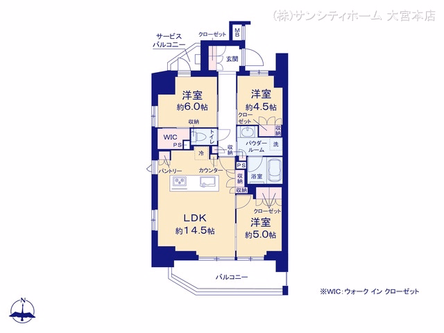 中古マンション リビオ大宮氷川参道ザ・テラス 間取図