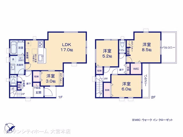 さいたま市岩槻区美幸町(戸建)01 間取図