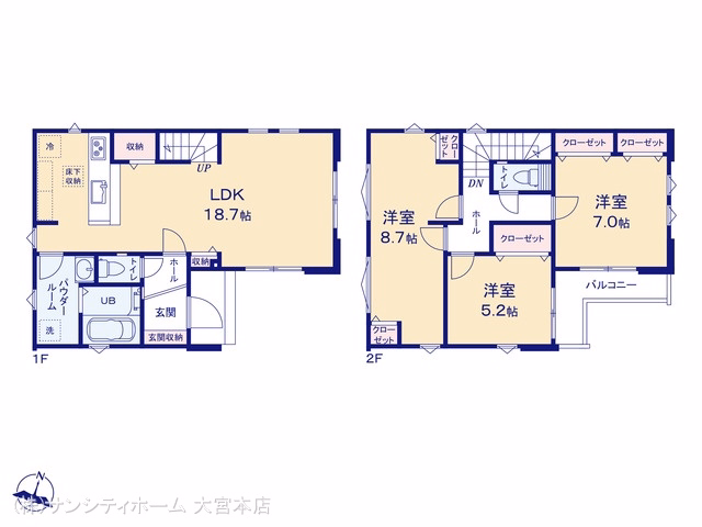 さいたま市大宮区大成町2丁目(戸建)01 間取図
