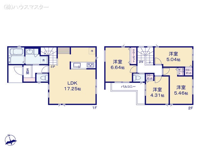 埼玉県さいたま市大宮区天沼町２丁目の新築戸建て 4LDK間取図 ※図面と異なる場合は現況を優先