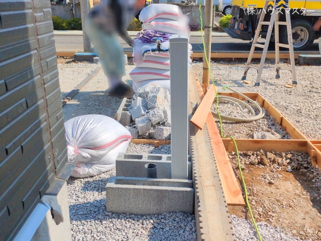 埼玉県さいたま市北区東大成町2丁目の新築戸建て外構写真 2025年9月16日撮影