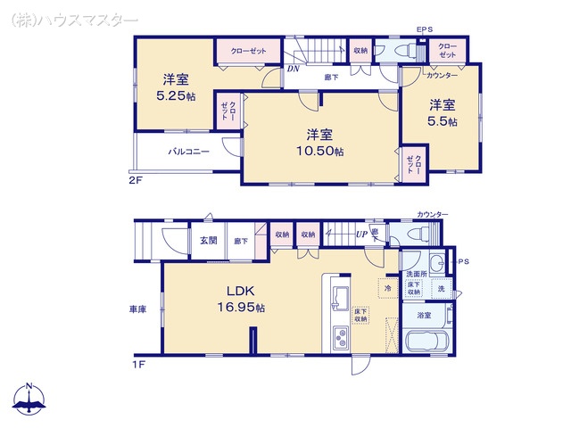 埼玉県さいたま市大宮区堀の内町２丁目の新築戸建て 3LDK間取図 ※図面と異なる場合は現況を優先