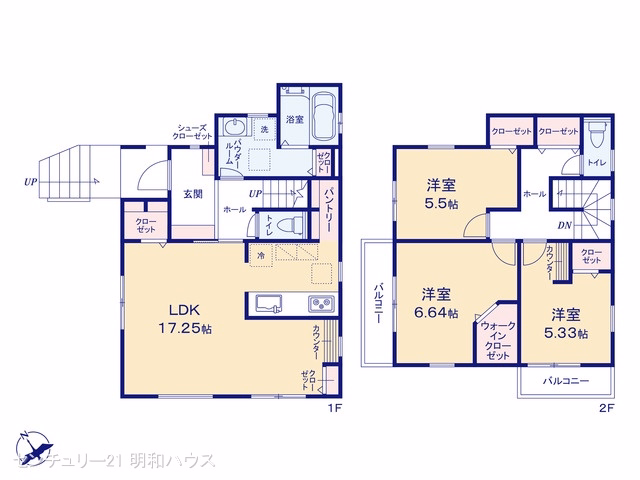 未入居 戸建て 川越　志多町R6-A R6-A号棟 間取図