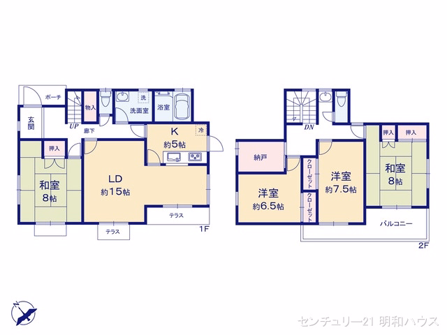中古戸建て 日高市横手2丁目 間取図