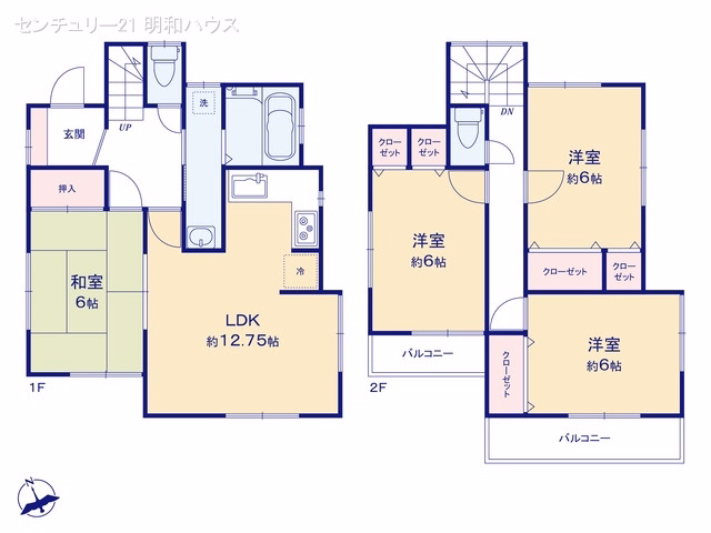 中古戸建て 坂戸市南町 間取図
